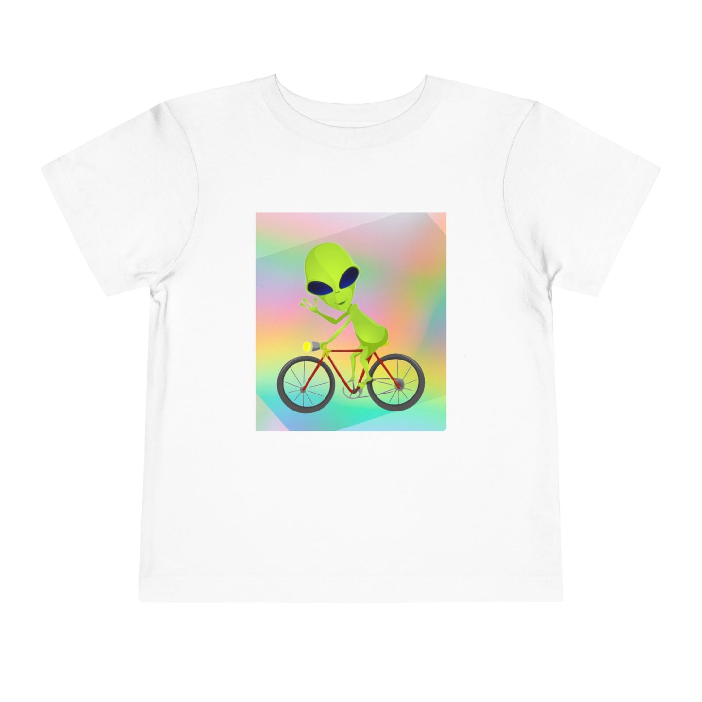 Alien Bicycle Toddler Short Sleeve Tee