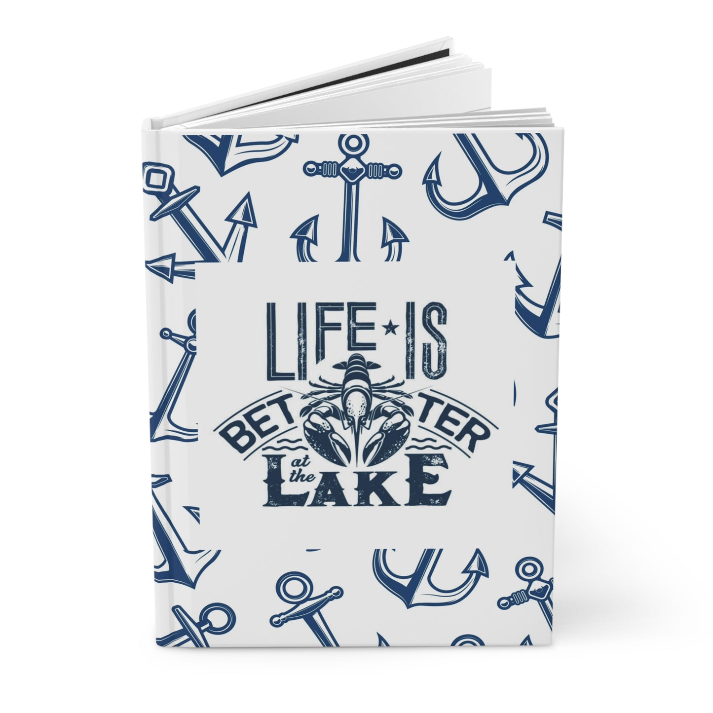 Life is Better Anchors Hardcover Journal