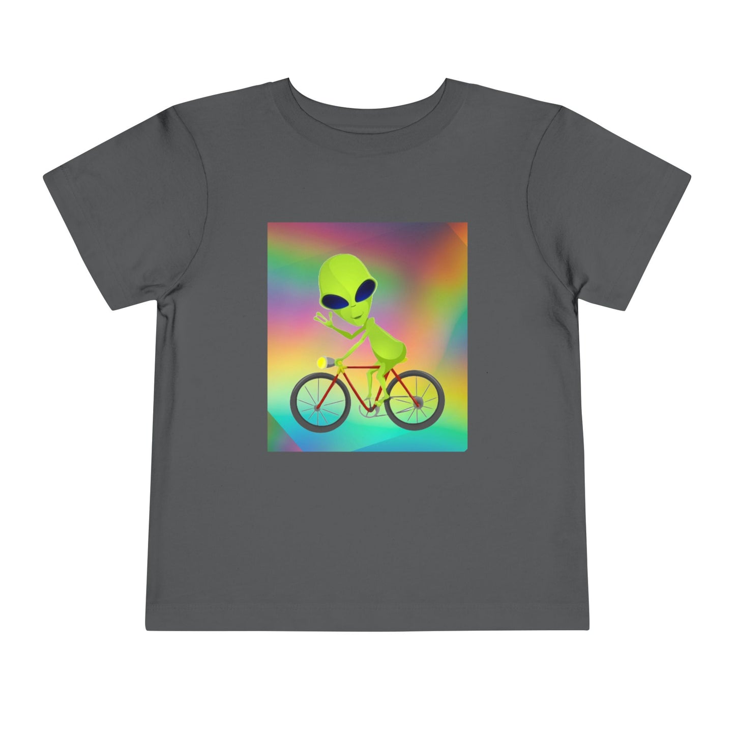 Alien Bicycle Toddler Short Sleeve Tee