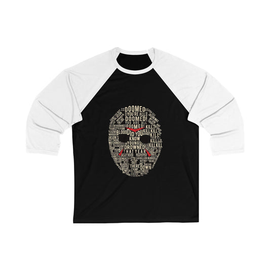 Face Mask Unisex 3\4 Sleeve Baseball Tee