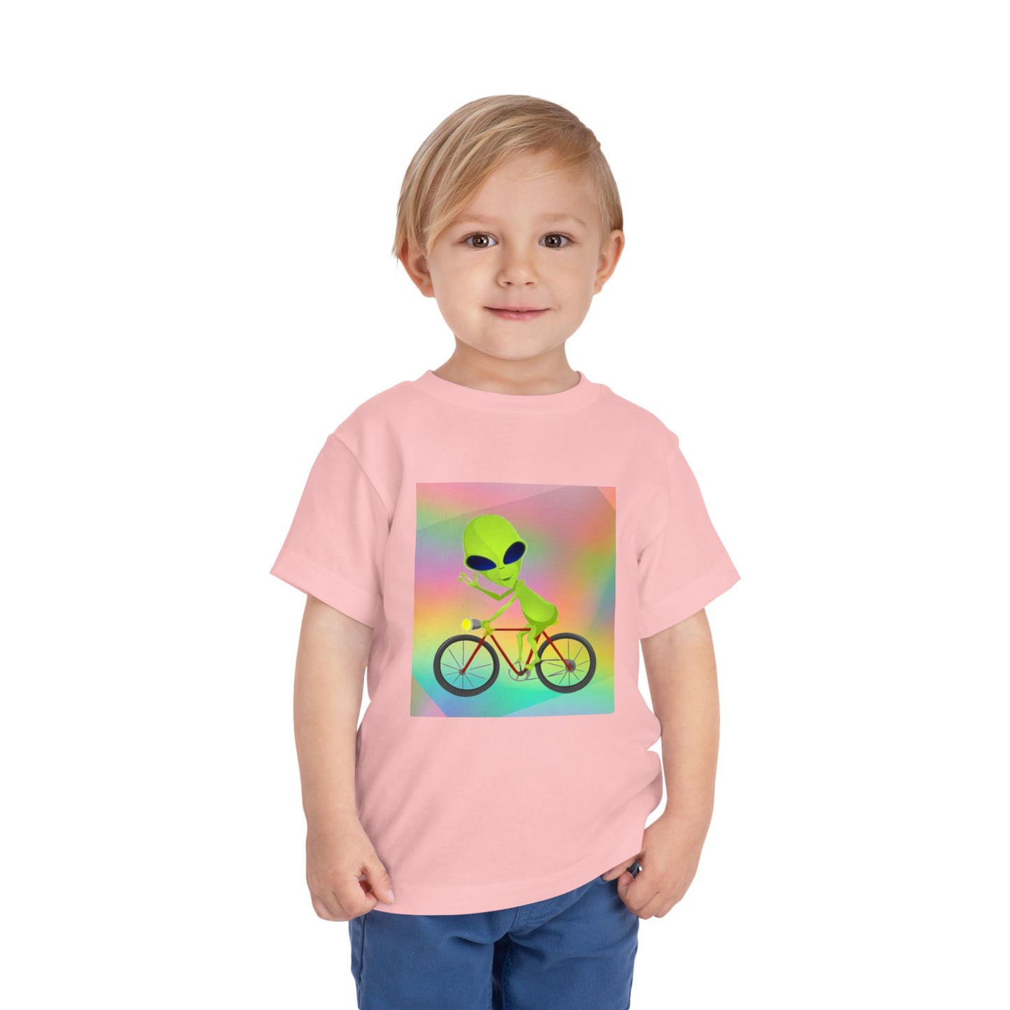 Alien Bicycle Toddler Short Sleeve Tee