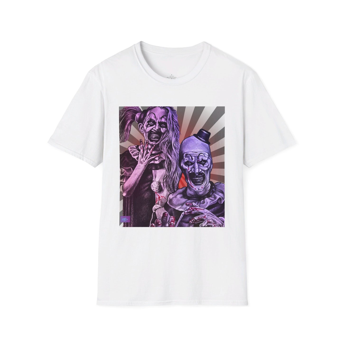 Terrifier by artist Tony Corso Unisex Softstyle T-Shirt