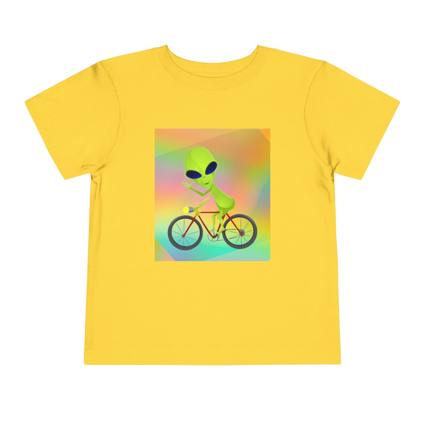 Alien Bicycle Toddler Short Sleeve Tee