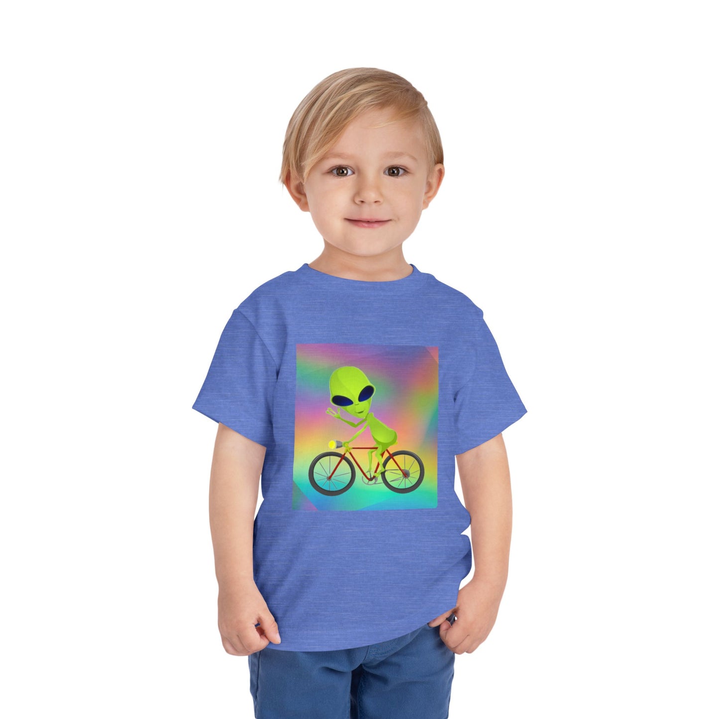 Alien Bicycle Toddler Short Sleeve Tee